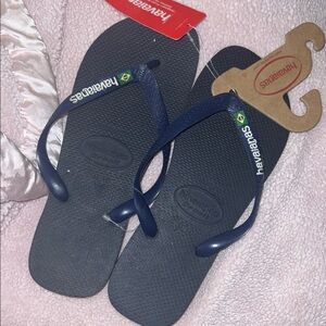 Havaianas Navy Blue Slim Strap Flip Flops